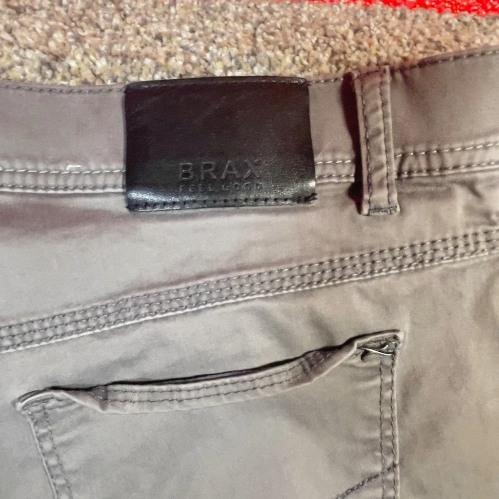Brax Feel Good Cooper Fancy Regular Fit Mens Grey Pants 36x34 80-2000/06 - Picture 10 of 10